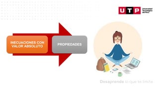 Datos/Observaciones
INECUACIONES CON
VALOR ABSOLUTO
PROPIEDADES
 