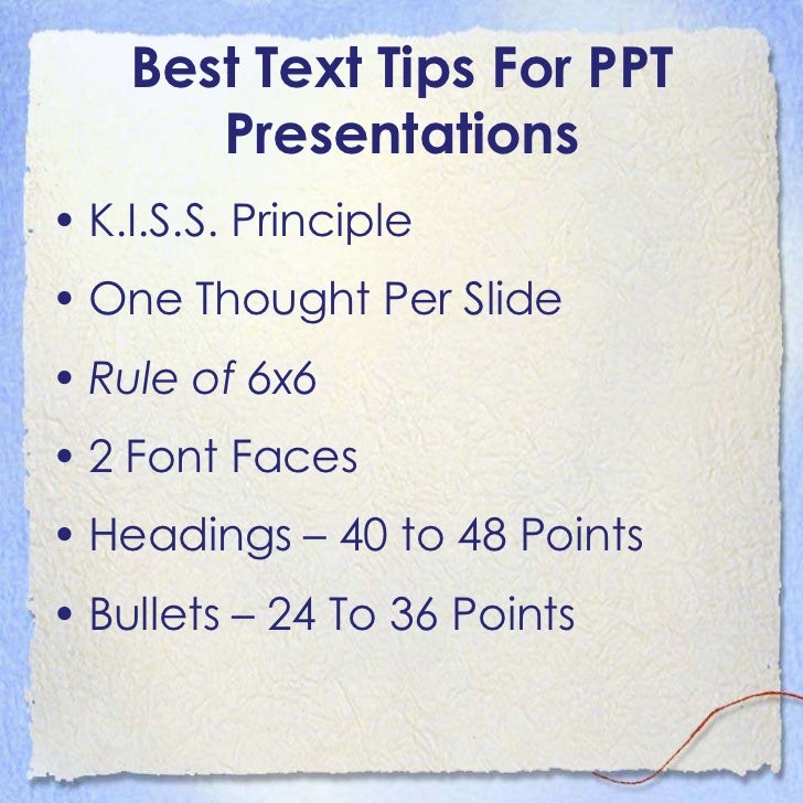 powerpoint presentation rules