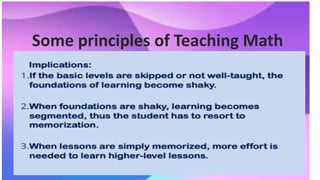 Teaching Principles, Strategies and Techniques for Numeracy | PPTX