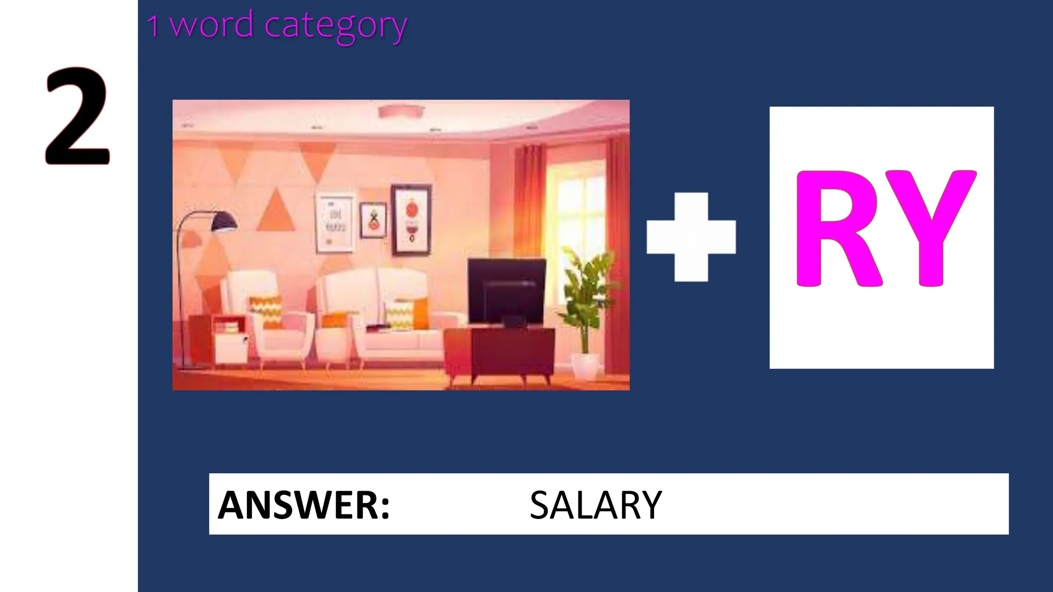 1 word category
ANSWER: SALARY
 