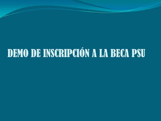 Ppt  Inscripcion  Psu 2009