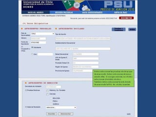 Ppt Inscripcion Psu 2009