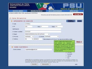 Ppt Inscripcion Psu 2009