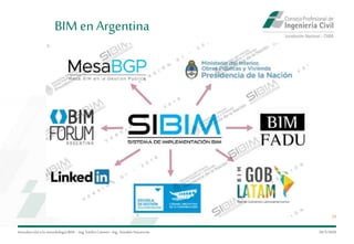 Introduccióna la metodología BIM– Ing.EmilioCamino-Ing.ArnoldoNavarrete
26
29/5/2020
BIM enArgentina
 