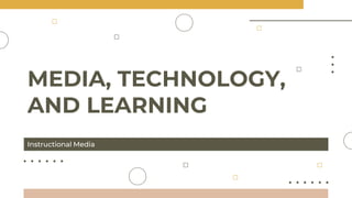 MEDIA, TECHNOLOGY,
AND LEARNING
Instructional Media
 
