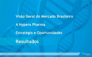 43
Visão Geral do Mercado Brasileiro
A Hypera Pharma
Estratégia e Oportunidades
Resultados
 
