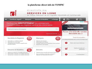 la plateforme direct info de l’OMPIC
 