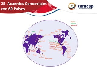 25 Acuerdos Comerciales
con 60 Países
 