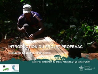 Guillaume Lescuyer (CIFOR-CIRAD)
Atelier de lancement du projet, Yaoundé, 24-25 janvier 2020
INTRODUCTION DU PROJET PROFEA...