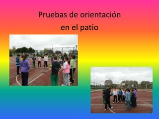 Pruebas de orientación
en el patio
 