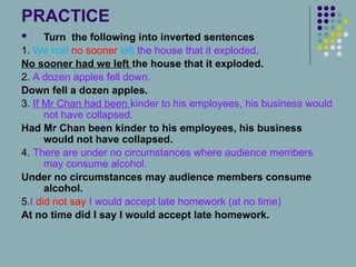 How To Make Inversion Sentence Examples Mastering English Inversion: Grammar Rules and Usage Examples | PPTX