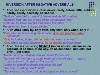 Mastering English Inversion: Grammar Rules and Usage Examples | PPTX