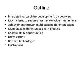 IRA Tunisia: Integrated Research for Development