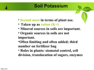 Acquisition of K in Plants | PPT