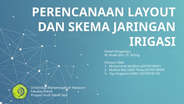 perencanaan layout dan skema jaringan irigasi | PPT