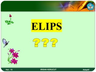 ELIPS 
Hal.: 15 IRISAN KERUCUT Adaptif 
 