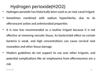 H2o2 Irrigant Dental pulp irrigation steps of procedures.pptx
