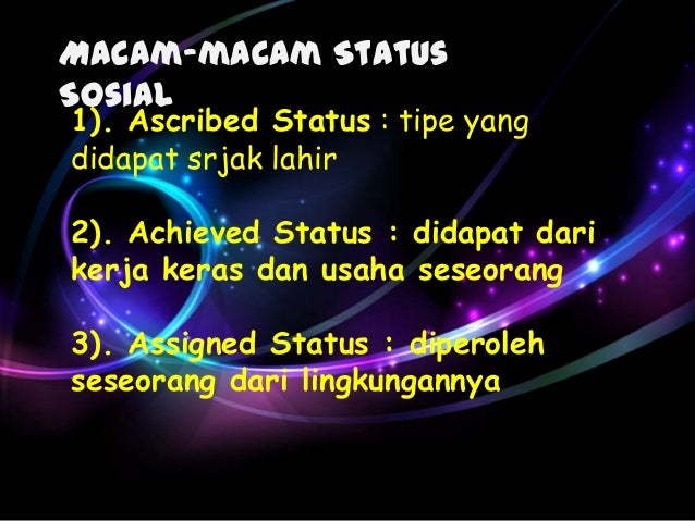 Ppt Isbd Status Sosial
