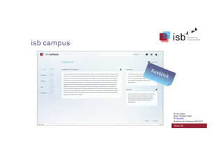 Seite 20
isb campus
CC-by-Lizenz,
Autor: Thorsten Veith
für isb-w.eu
Systemische Professionalität 2013
 