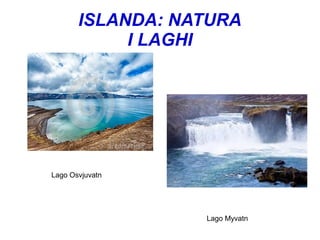 ISLANDA: NATURA
I LAGHI
Lago Myvatn
Lago Osvjuvatn
 