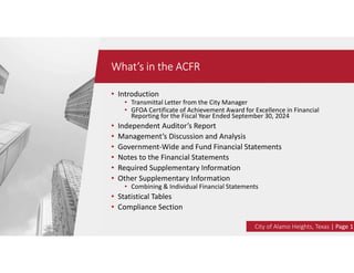 PPT Item # 15 - Annual Comprehensive Financial Report (ACFR) FYE 2025 | PDF