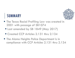 PPT Item # 6 - 2022 Racial Profiling Annual Report | PDF