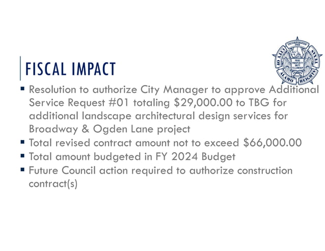 PPT Item # 7 - TBG Beautification Landscape Architectural | PPT