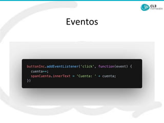 Función eventos en JavaScript | PPTX