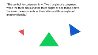 Understanding Triangle Congruence: Symbols and Criteria Explained | PPTX