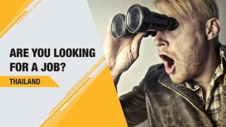 Are you Looking for a Job in Thailand?