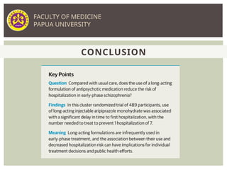 CONCLUSION
FACULTY OF MEDICINE
PAPUA UNIVERSITY
 