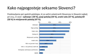 Kako seksamo Slovenci v 2018