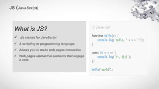 Front end development | PPTX | Web Design and HTML | Internet