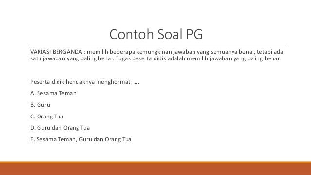 Teknik Penilaian Tes Ari Afdal