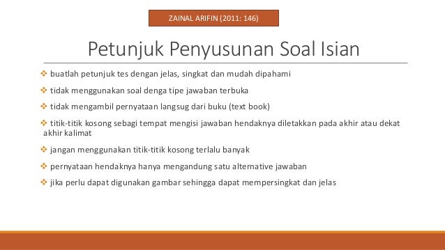 Teknik Penilaian Tes Ari Afdal