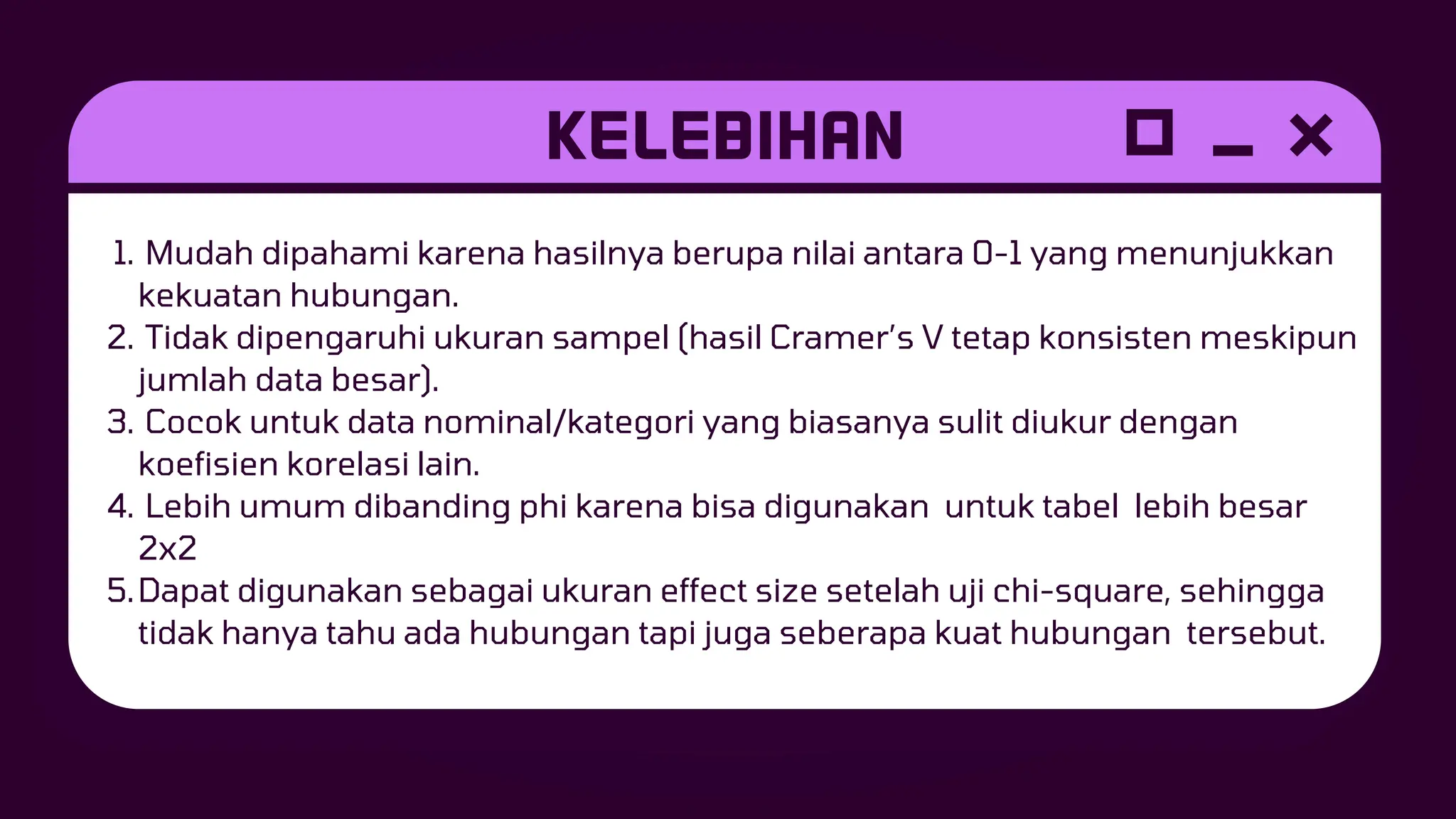 pengertian Korelasi Cramer's V dan cara menghitung secara manual. | PDF