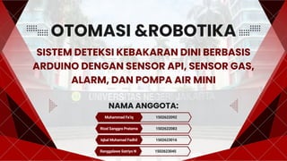 Sistem Deteksi Kebakaran Dini Berbasis Arduino dengan Sensor Api dan ...