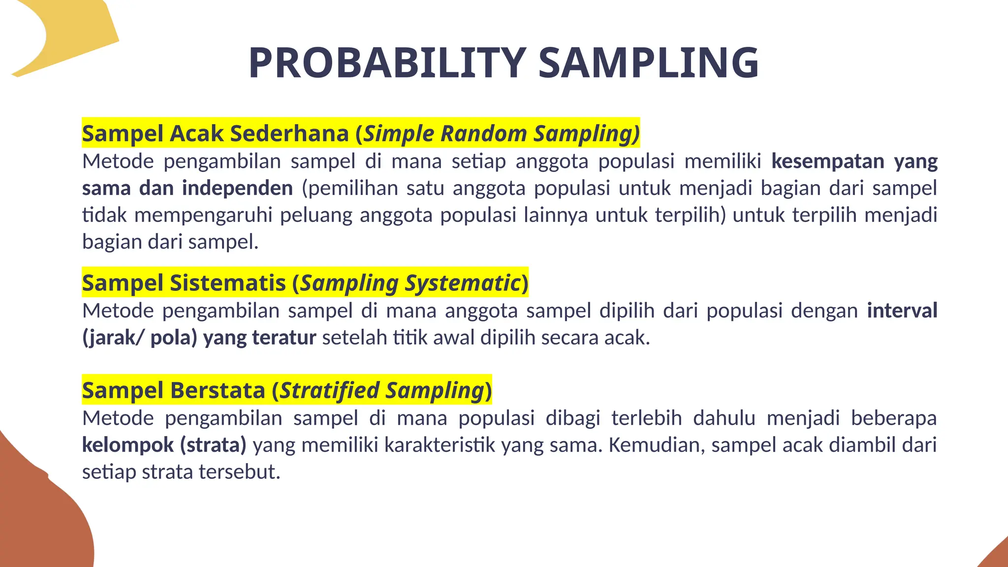 Statistika Ekonomi - Menjelaskan dan Memahami Metode Pengambila Sampel ...