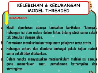 Ppt pembelajaran terpadu model threaded | PPTX