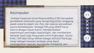 Strategi Corporate Social Responsibility (CSR) untuk Keberlanjutan ...