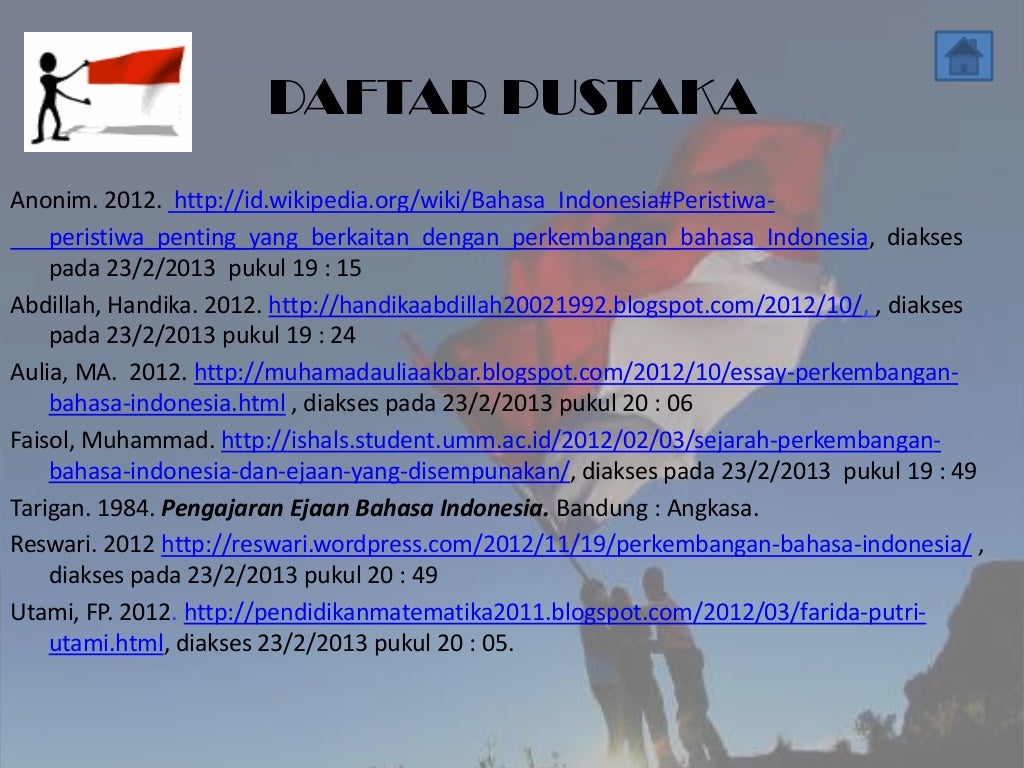 sejarah dan perkembangan bahasa indonesia