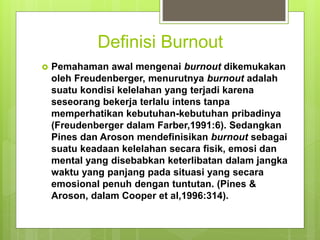 Burnout maksud Definisi Burnout