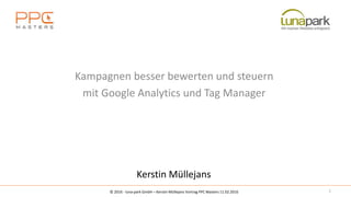 PPC Masters 2016: Kampagnen besser bewerten und steuern mit Google ...