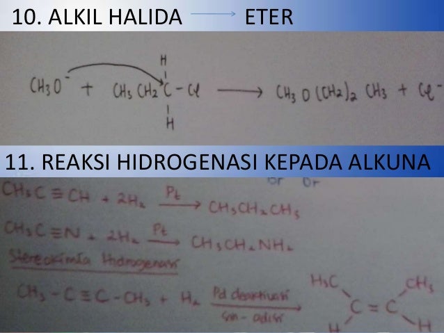 Macam-macam reaksi kimia organik