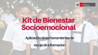 KitdeBienestar
Socioemocional
Aplicacióndelasherramientasde
recojodeinformación
 