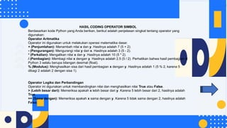 coding operator keanggotaan pada program python -... Modul 2. Pengoperasian Pengaplikasian dan Kolaborasi Perangkat ...