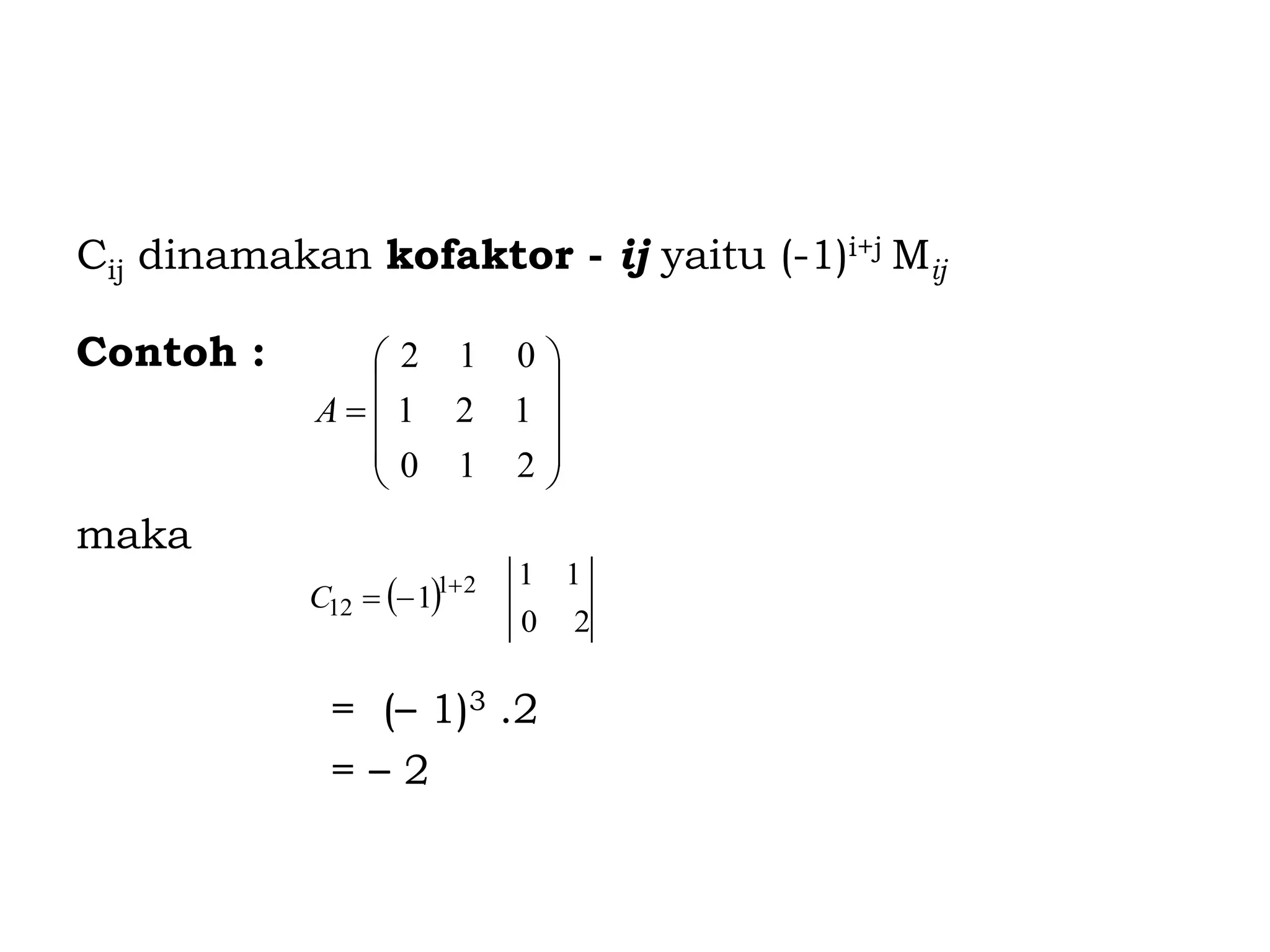 EKSPANSI KOFAKTOR DAN ATURAN CRAMER (Intan Apriliana) | PPTX