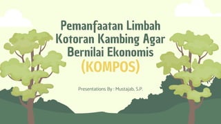 Pemanfaatan Limbah
Kotoran Kambing Agar
Bernilai Ekonomis
(KOMPOS)
Presentations By : Mustajab, S.P.
 