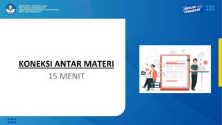 KONEKSI ANTAR MATERI
15 MENIT
 