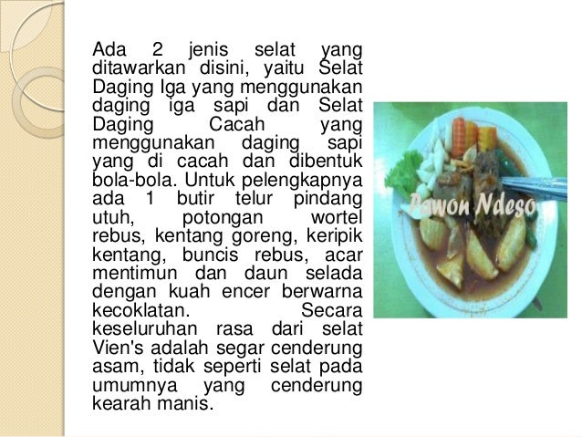 Ppt kuliner khas kota solo Ppt kuliner khas kota solo